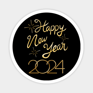 Happy New Year 2024 Celebration Design Magnet